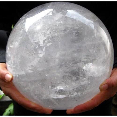 HUGE NATURAL Clear quartz crystal sphere ball healing