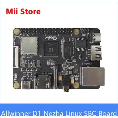 Sipeed Nezha 64bit RISC-V Linux SBC Development board, Allwinner D1@1.0GHz with 1GByte DDR3, Support Tina/Debian system