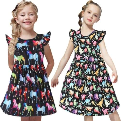 Toddler Kids Girl Unicorn Dress Princess Holiday Party Tutu Dresses Clothes
