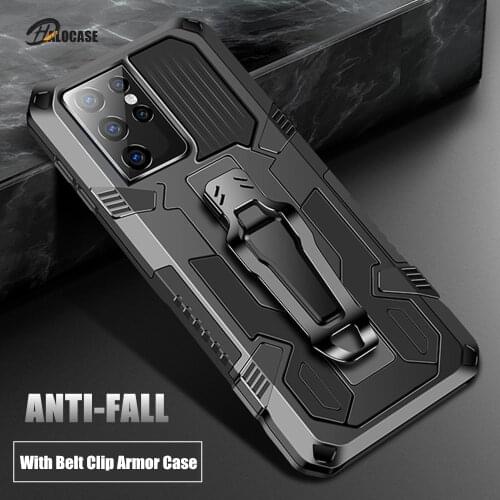 Shockproof Case For Samsung Galaxy S30 Ultra S20 FE S21 Plus Note 20 Ultra A12 A32 A52 A42 A72 M51 M31 A21S Armor Belt Clip Case