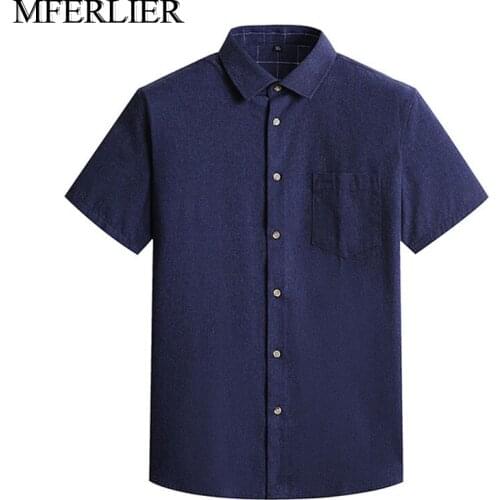 Summer Plus size shirts for men 7XL Bust 146cm 5XL 6XL Cotton Mens shirt