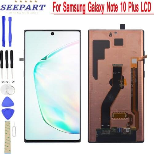 Samsung Galaxy Note 10 Plus For Samsung Note 10+ With Frame Display Touch Screen Digitizer For note10+ LCD N975 N9750/DS