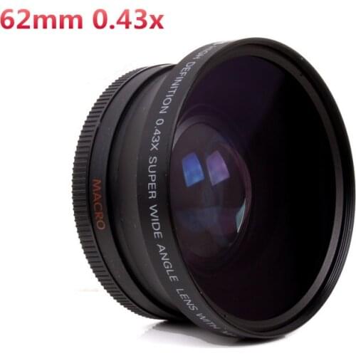 Camera Wide Angle Lens 62mm 0.45x 0.43X Macro Conversion Fisheye Lente 82mm Front Thread For Canon Nikon Pentax Sony DSLR