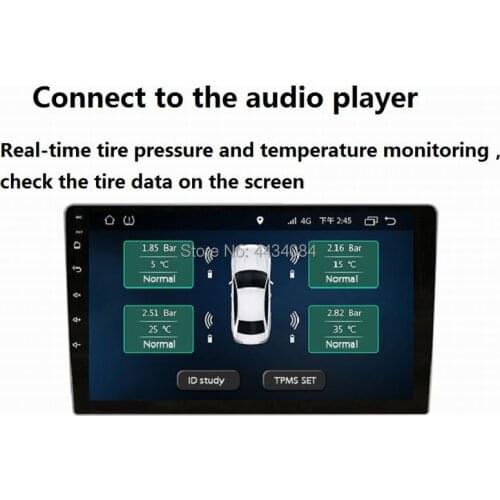 Ouchuangbo Tire Pressure and Temperature Monitoring System USB TPMS supports 4 external sensors for various four-tire vehicles