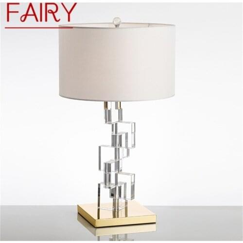 FAIRY Nordic Creative Table Lamp Contemporary Crystal LED Decorative Desk Light for Home Bedside Bedroom