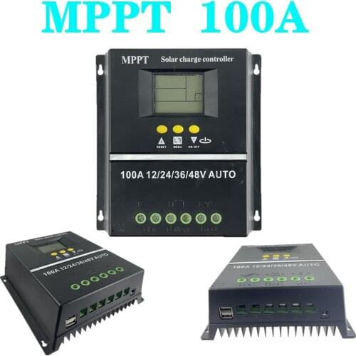 MPPT 60A 80A 100A Solar PV Regulators 12V 24V 36V 48V AUTO solar charge controller Solar PV Battery Charger with LCD& Dual USB