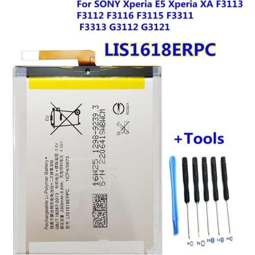 Replacement Battery For For SONY Xperia E5 Xperia XA F3113 F3112 F3116 F3115 F3311 F3313 LIS1618ERPC 2300mAh