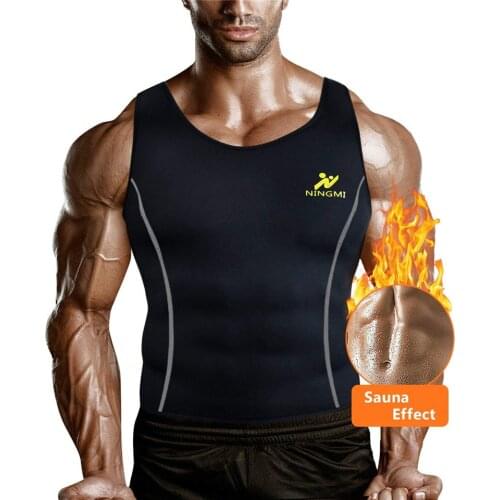 SEXYWG Sport Tops for Men Yoga Shirt Neoprene Sweat Sauna Suit Fitness Tight Body Shaper Waist Trainer Slimming Running Vest