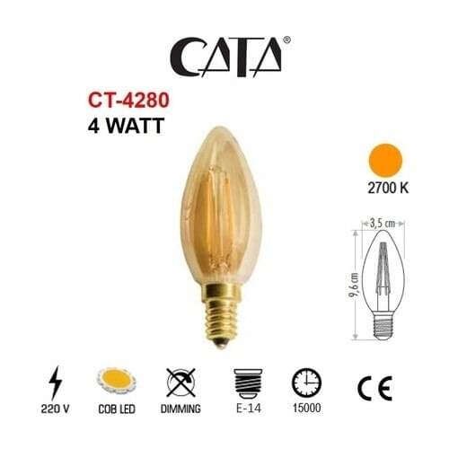 LED BULB RUSTİK 4W AMBER E14