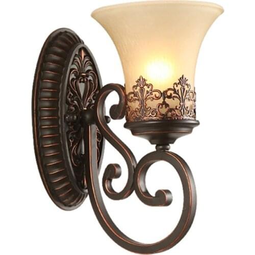 Vintage Wall Lamp Retro Light Fixture European Classic Wall Sconce Metal Glass Fitting Lamparas Home Lighting Luminaires
