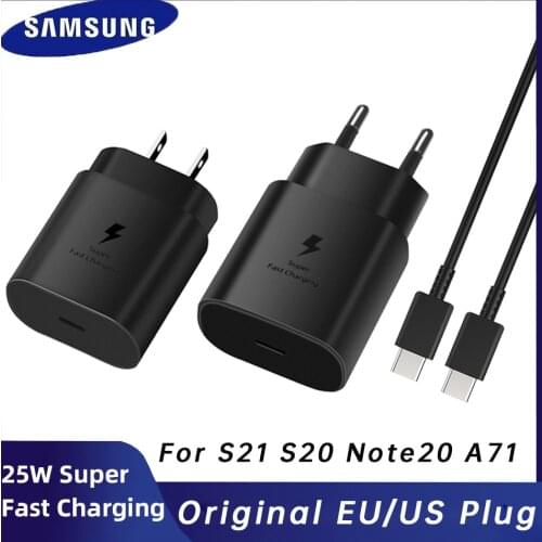 Original Samsung S21 S20 5G 25w Charger Surper Fast Charge Usb Type C Pd PPS Quick Charging EU For Galaxy Note 20 Ultra 10