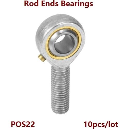 10pcs/lot POS22 and Oil nozzle 22mm Rod End Joint Bearing Left/Right Male Ball Joint Metric Threaded For rod