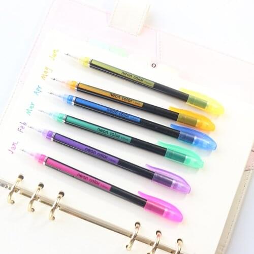 12pcs/set cute colorful school student highlighters pens set stationery supplies,kawaii kids color marker pen for DIY drawing