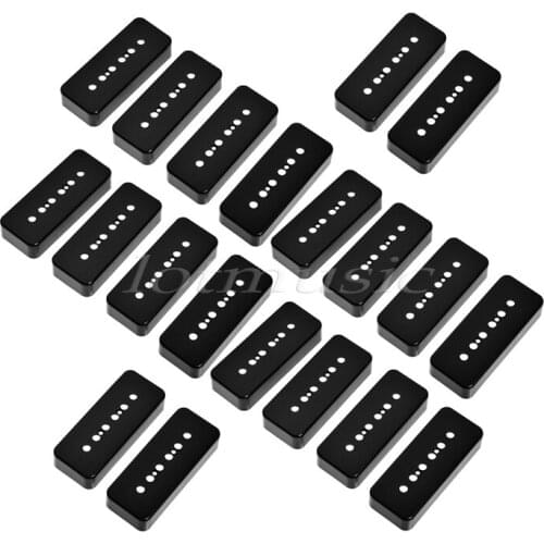Single Coil Pickup Cover Dog Ear Soapbar for P90 Style Electric Guitar Parts Accessories Black White 20 Pcs