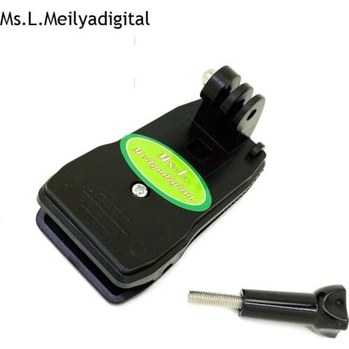 Ms.L.Meilyadigital For Gopro hero camera accessories 360 clip for GoPro HD Hero3 /3+/4/5 go pro black silve
