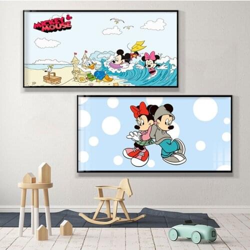 5D Diamond Full Drill Diamond Painting Disney Mickey Minnie Mouse Diamond Embroidery Mosaic Cross Stitch Kits Home Decor Gift
