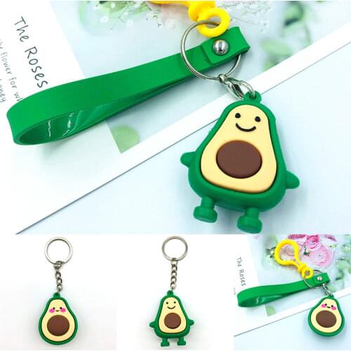 Avocado Keychain Women Cute Simulated Fruit Avocado Pandant Key Holder Jewelry Accessories Couple Fashion Christmas Small Gifts