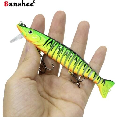 Banshee 114mm 14g Sinking Wobblers For Trolling/Pike 13 Multi Jointed Swimbait Hard Artificial Baits For Fishing Lure Crankbaits