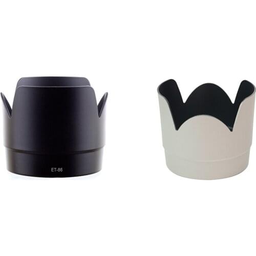 ET86 Black/White ET-86 Lens Hood Petal Shade 77mm Thread for Canon EF 70-200mm f/2.8L IS USM Flower Camera Lens Hood
