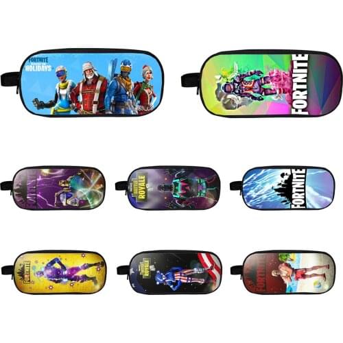 Student Pencilcase Fortnite Pen Case Kid Big Capacity Pencils Bag Stationery School Supplies Anime Game Toy for Children Gift