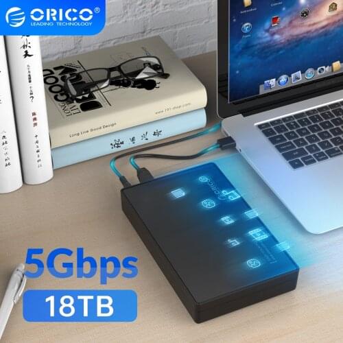 ORICO 3.5 Inch HDD Case USB 3.0 5Gbps to SATA Support UASP and 8TB Drives Designed for Notebook Desktop PC Hard Drive Enclosure