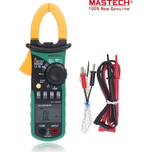 Digital Multimeter Amper Clamp Meter Current Clamp Pincers AC Current AC/DC Voltage Capacitor Resistance Tester MASTECH MS2008B