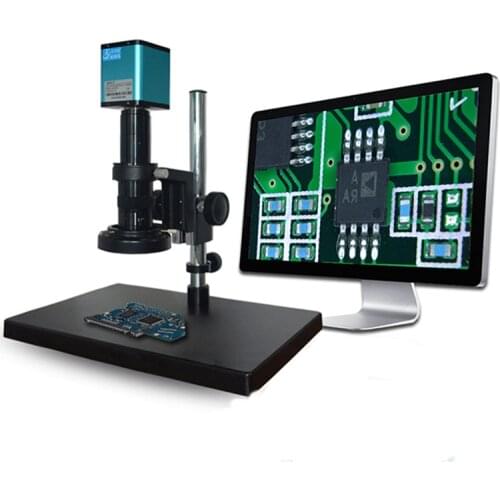 HDMI USB 1080P 60FPS Digital Industrial Video Microscope Camera Recorder 180X/300X Lens For Phone PCB Repair Soldering