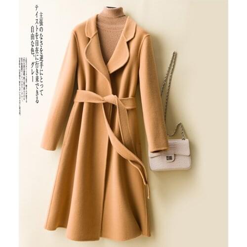KMETRAM Women's Coats With A Belt