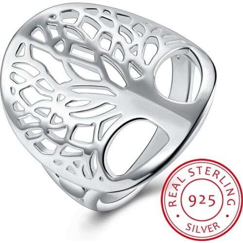LEKANI Tree of Life Ring Classic Accessories 925 Sterling Silver Rings Anillos Fine Jewelry For Women New Mothers Day Gifts