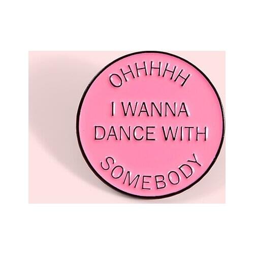 Round Letter Enamel Pin Custom Badge Jewelry Gift Friends Enamel Pin Decoration On Cartoon Badges Clothes KIds DIY