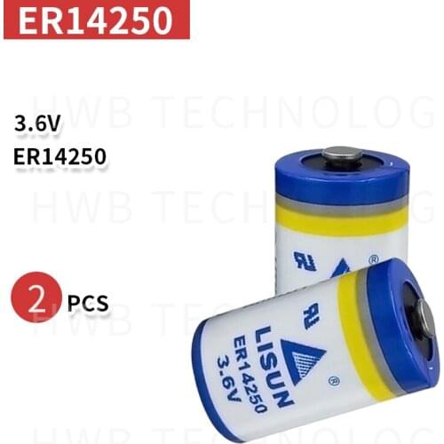 2Pcs/LOT ER14250 1/2AA 3.6V 1200mAh Lithium Battery Brand New Free shipping