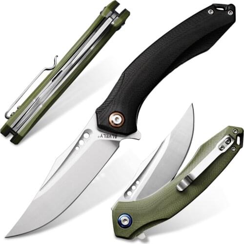 Multipurpose folding knife D2 steel pocket blade outdoor hunting knife G10 handle camping survival cutting tool self-defense EDC