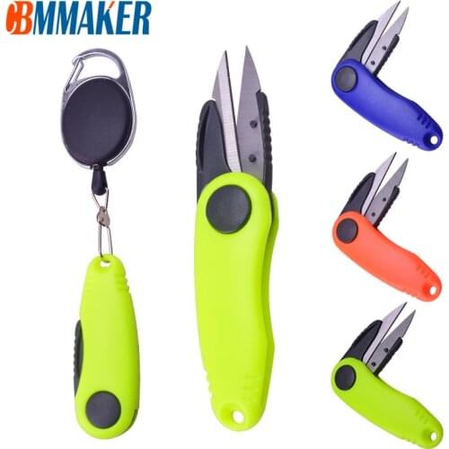 Fishing Quick Knot Tool Kit Shrimp-Type Fishing Line Cutter Clipper Nipper Hook Sharpener Fly Tying Tool Tackle Gear Lanyard