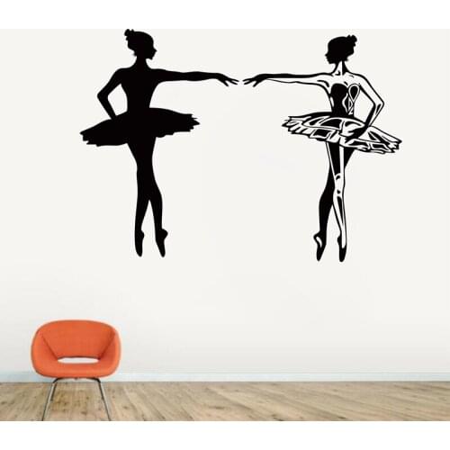 Dancing Ballet Girls Wall Decal Sticker Words for Children Kids Room Dancing Room Dance training sites Free Shipping,95x65cm