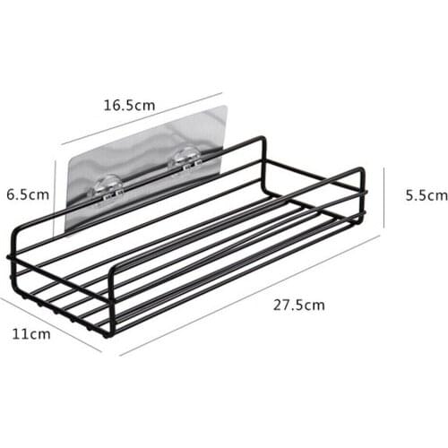 Kitchen Bathroom Shower Caddy Shelf Wall Mount Corner Organizer Storage Rack FU