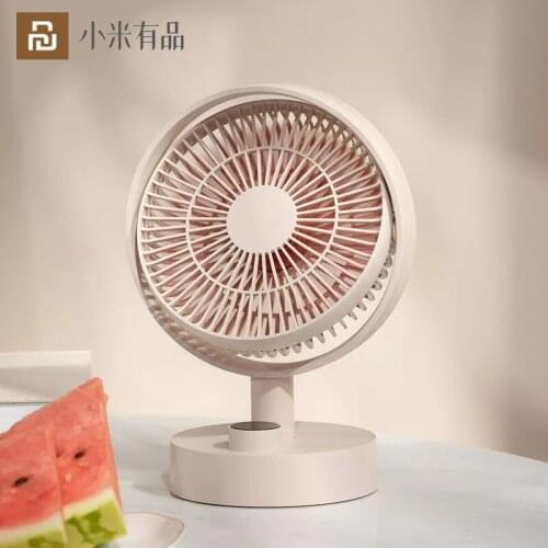 Youpin 160° Rotation Desktop Fan 4000mAh Type-C Chargeable Table Fan Fast Heat Dissipation Digital Display Outdoor Portable Fans