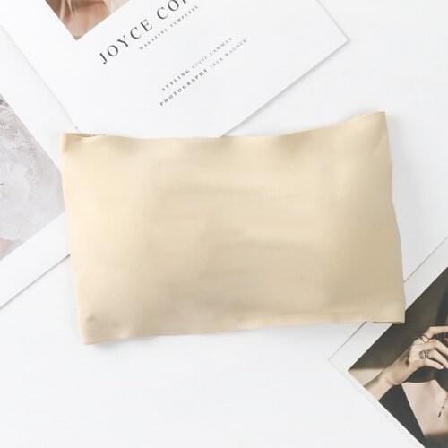New One Piece Seamless Tube Tops Women Invisible Bra Intimates Strapless Bustier Bandeau Breathable Wrapped Chest Underwear