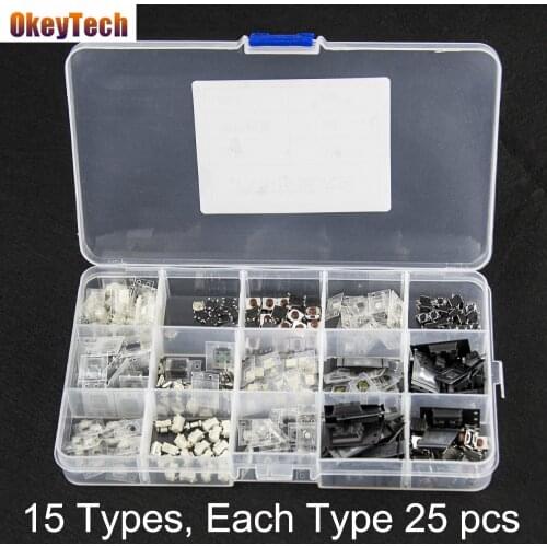 Okeytech 340pcs Car Key Switch For Citroen Peugeot Opel Hyundai Toyota Nissan Tactile Push Button Switch Car Key Accessories
