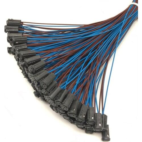 Plastic Low Voltage Halogen Lamp Socket Plug-in Type G4 Lampholder Light Base With 0.3 Square Blue Brown Teflon 15cm Line