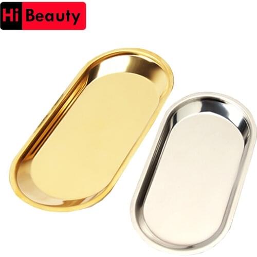 1pc Stainless Steel Tray Kidney Shaped Oval Sterilized Tray Pot Container For Medical Dental Surgical Makeup Tattoo Accessory
