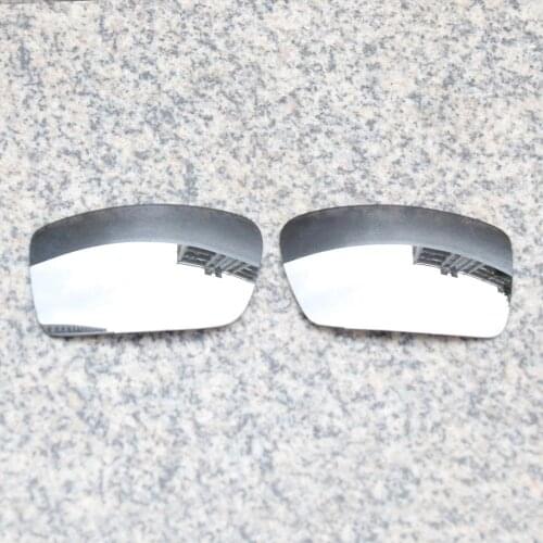 Wholesales E.O.S Polarized Enhanced Replacement Lenses for Oakley Gascan Sunglasses - Silver Chrome Polarized Mirror