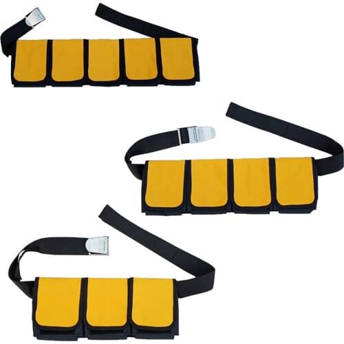 MagiDeal Scuba Diving 3 4 5 Pockets Weight Belt Heavy Duty Waist Strap Gear for Snorkeling Free Diving Spear Fishing