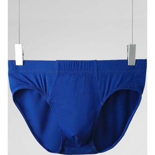 Sexy Mens Solid Color Low Waist Pouch Underwear Modal T-back Thong New 2021 Briefs Men Bamboo Fiber Mens Bodysuit Male Underpant