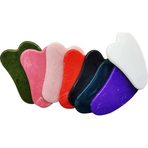 1Pcs Plastic Guasha Scraping Massage Scraper Face Massager Acupuncture Gua Sha Board Acupoint Face Eye Care SPA Massage Tool