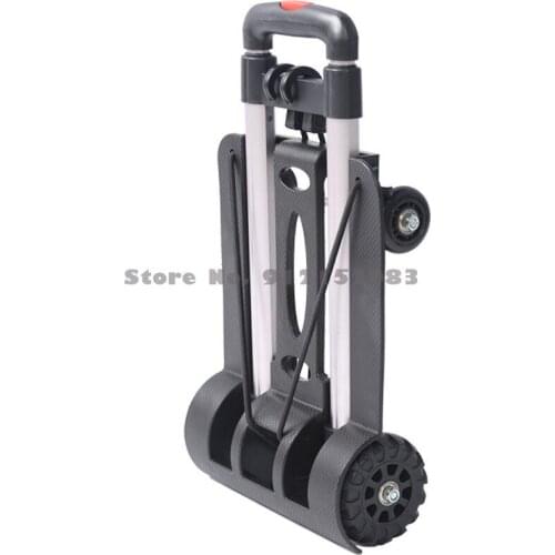 Aluminum Alloy Shopping Cart, Folding Trolley, Portable Hand Trailer, Trolley, Grocery Shopping, Small Trolley, Carrying Load, K