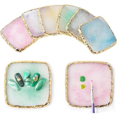 TIANMI 1Pcs square Color Practice Train Palette Card Display Design Gel Nail Polish Color Tips Holder Manicure Nail Art Tool