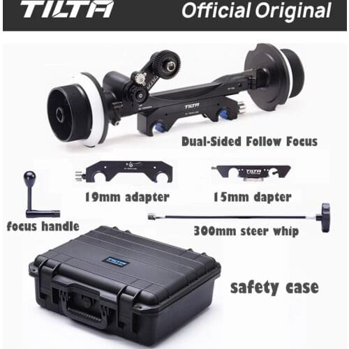 Tilta FF-T04 Professional ARRI Dual-sided Cine Lens Follow Focus Kit with 15mm/19mm Rod Adaptor for Red FS700 BMCC Camera Rig