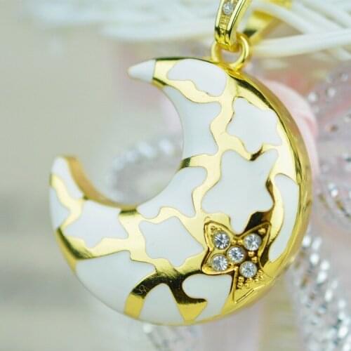 Pen Drive Jewelry Crystal Cle USB Flash Drive 512GB Moon 64GB 16GB 32GB Flash Memory Stick Pendrive Mini USB 1TB 2TB Gift 2.0