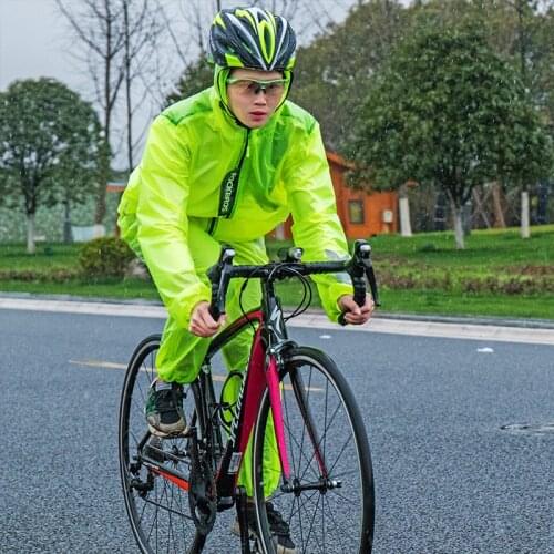 ROCKBROS For Men Women Waterproof Cycling Raincoat Electric Bicycle Portable Reflective Cycling Jersey MTB Road Bike Equipment