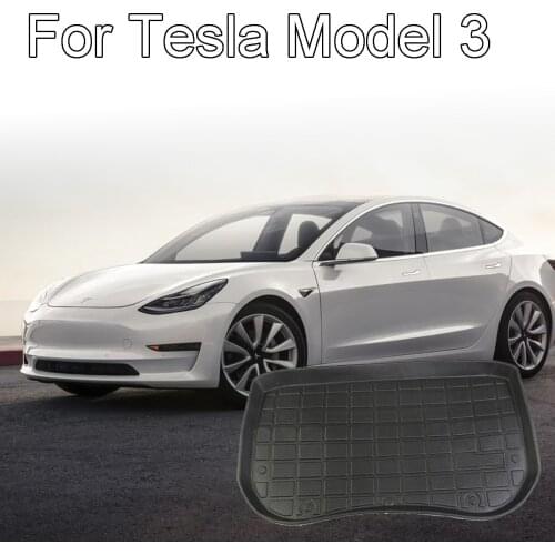 1Pc Black TPE Material Waterproof Front Cargo Tray Trunk Floor Mat Anti-dust Boot Cargo Line Custom Fit For Tesla Model 3